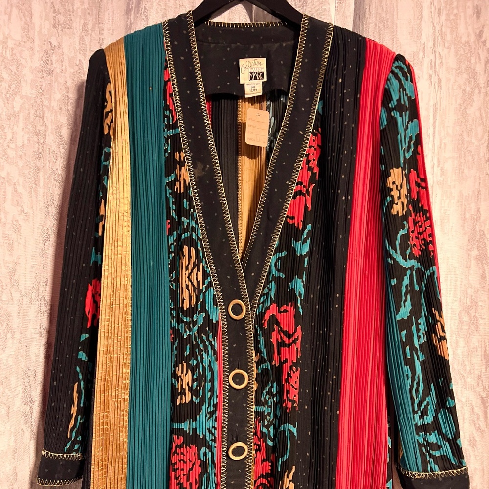 Vintage Jeanne Marc Printed Blouse – Made in USA – M 12/14